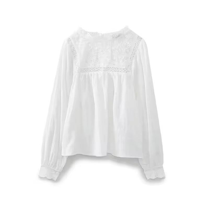 BLUSA IN PIZZO RICAMATO