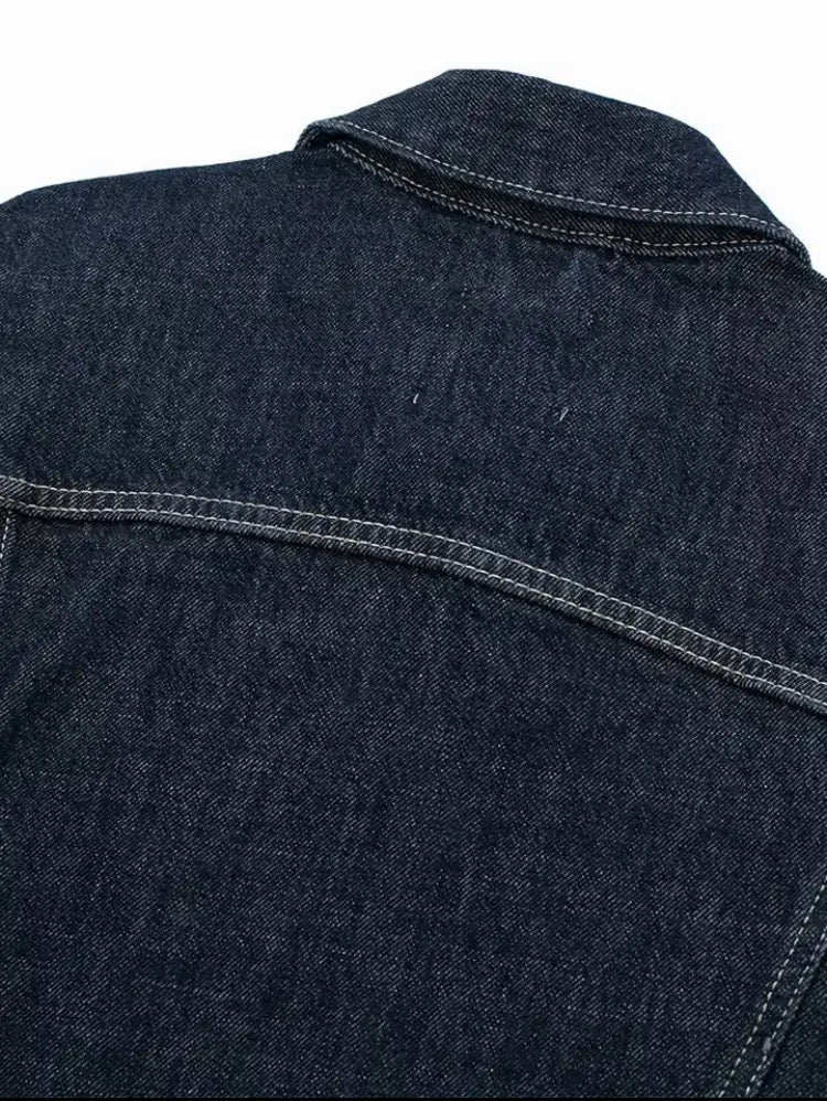 VESTE COURTE EN DENIM STRUCTURÉ
