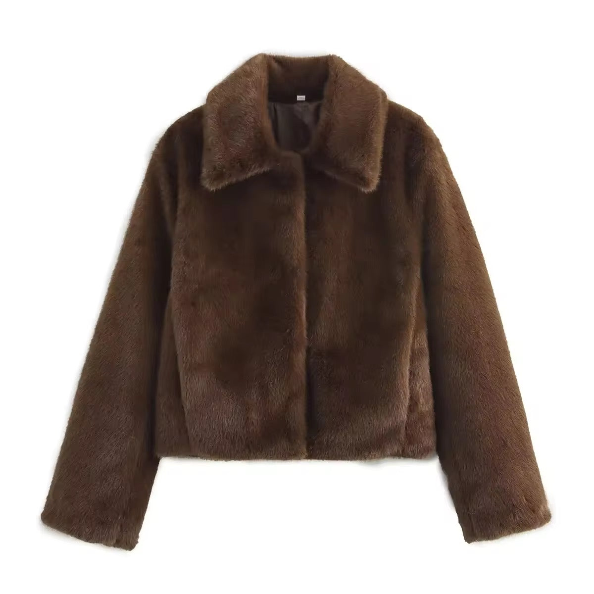 VESTE COURTE EFFET FOURRURE