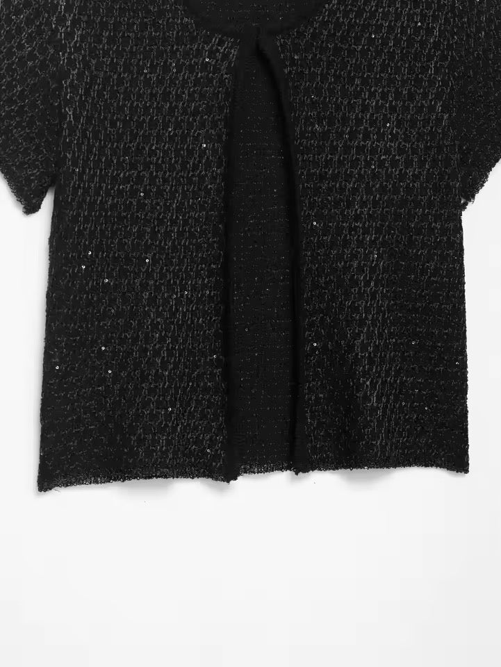 TOP EN MAILLE À SEQUINS
