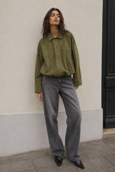 BLOUSON AMPLE EFFET DAIM