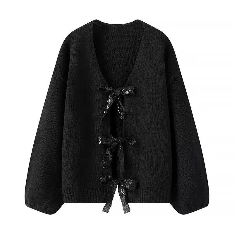 Cardigan à nœud • Femme