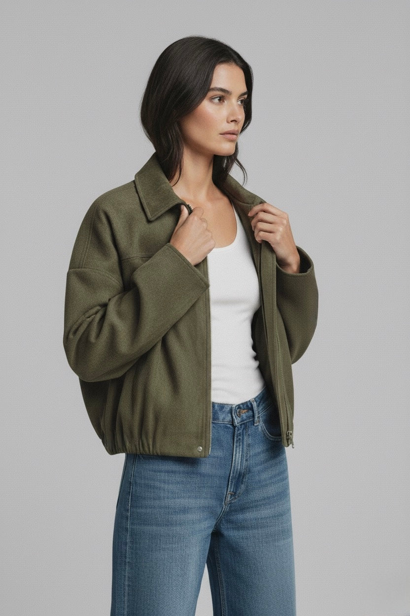 BLOUSON AMPLE EFFET DAIM