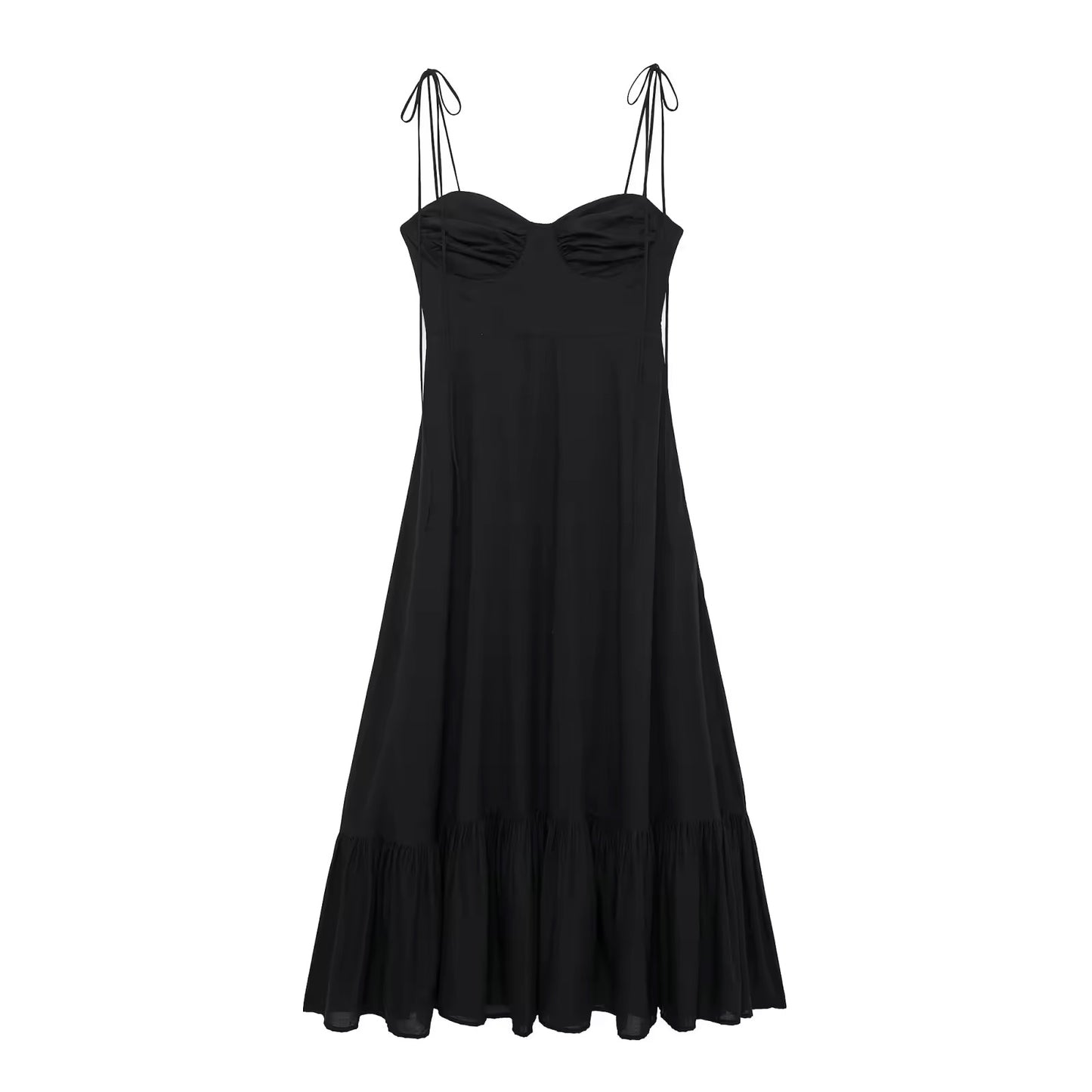 ROBE MI-LONGUE À BRETELLES
