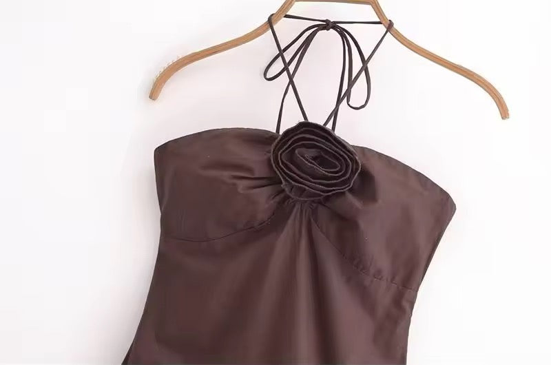 ROBE MI-LONGUE À FLEUR