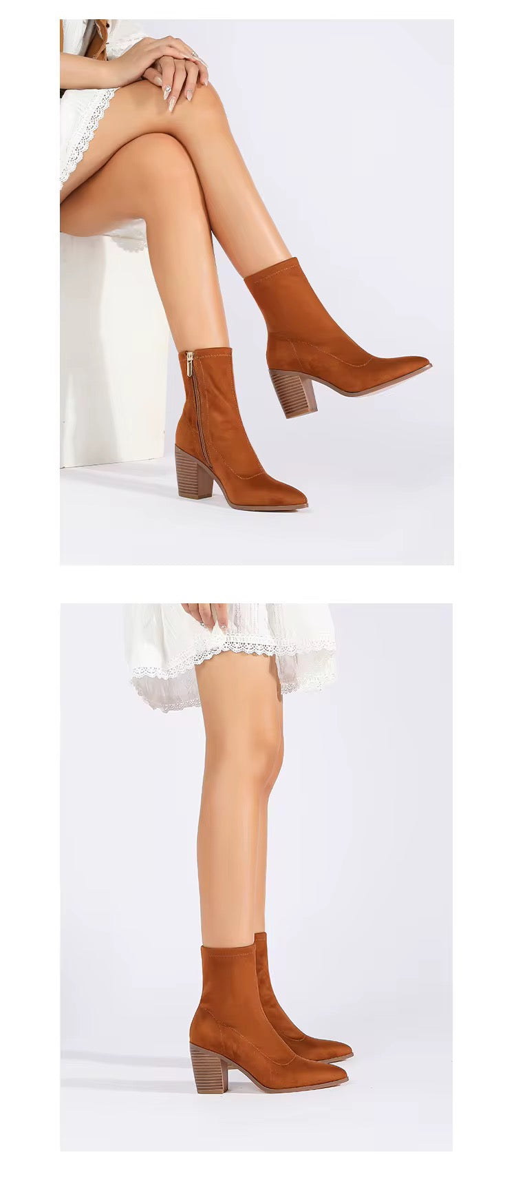 Bottines en cuir PU