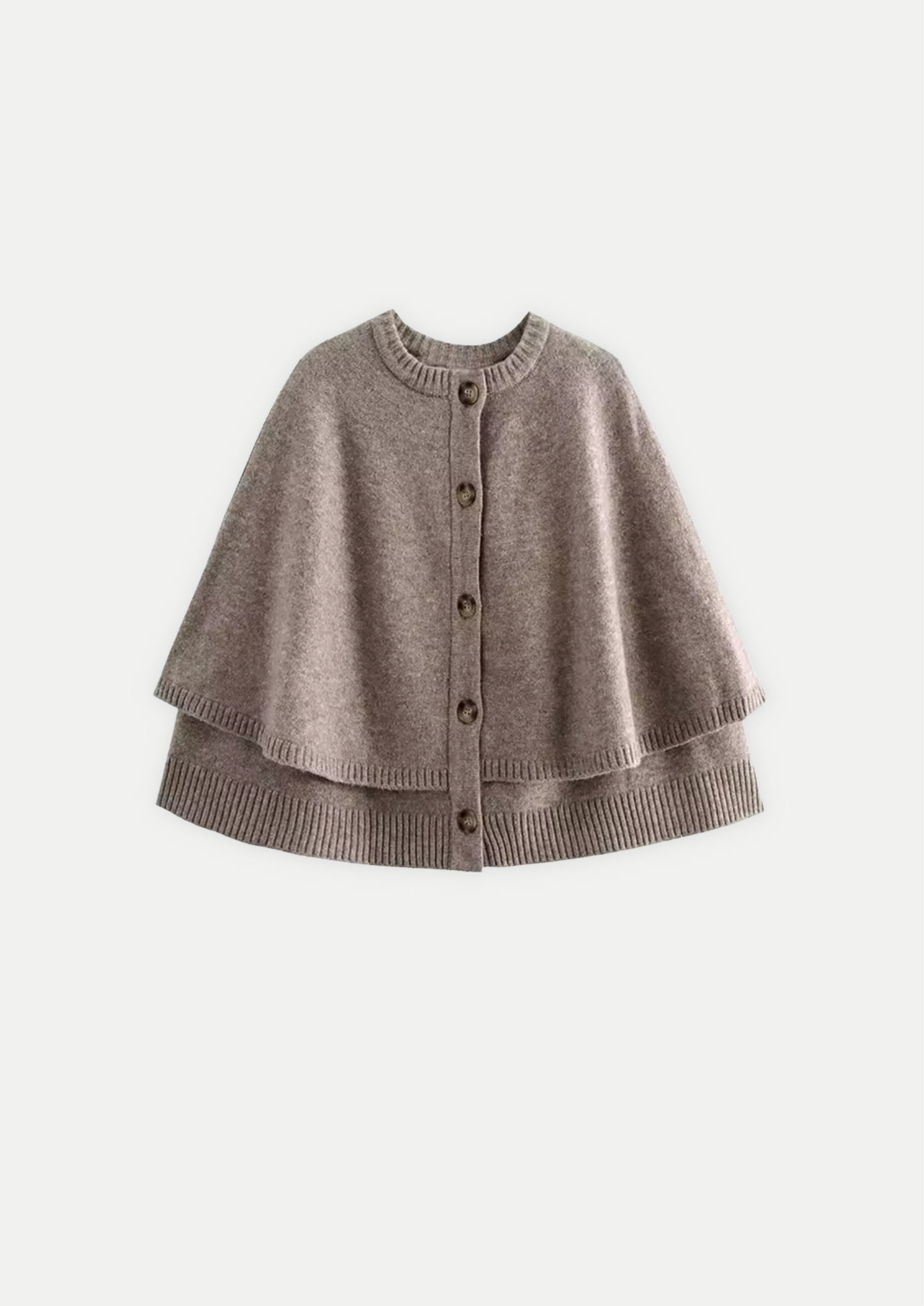 CAPE BOUTONNÉE EN MAILLE STRUCTURÉE