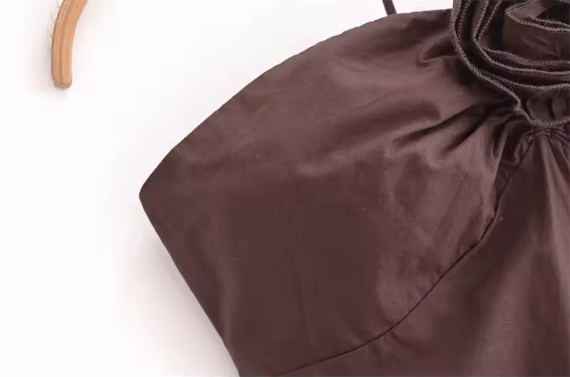 ROBE MI-LONGUE À FLEUR