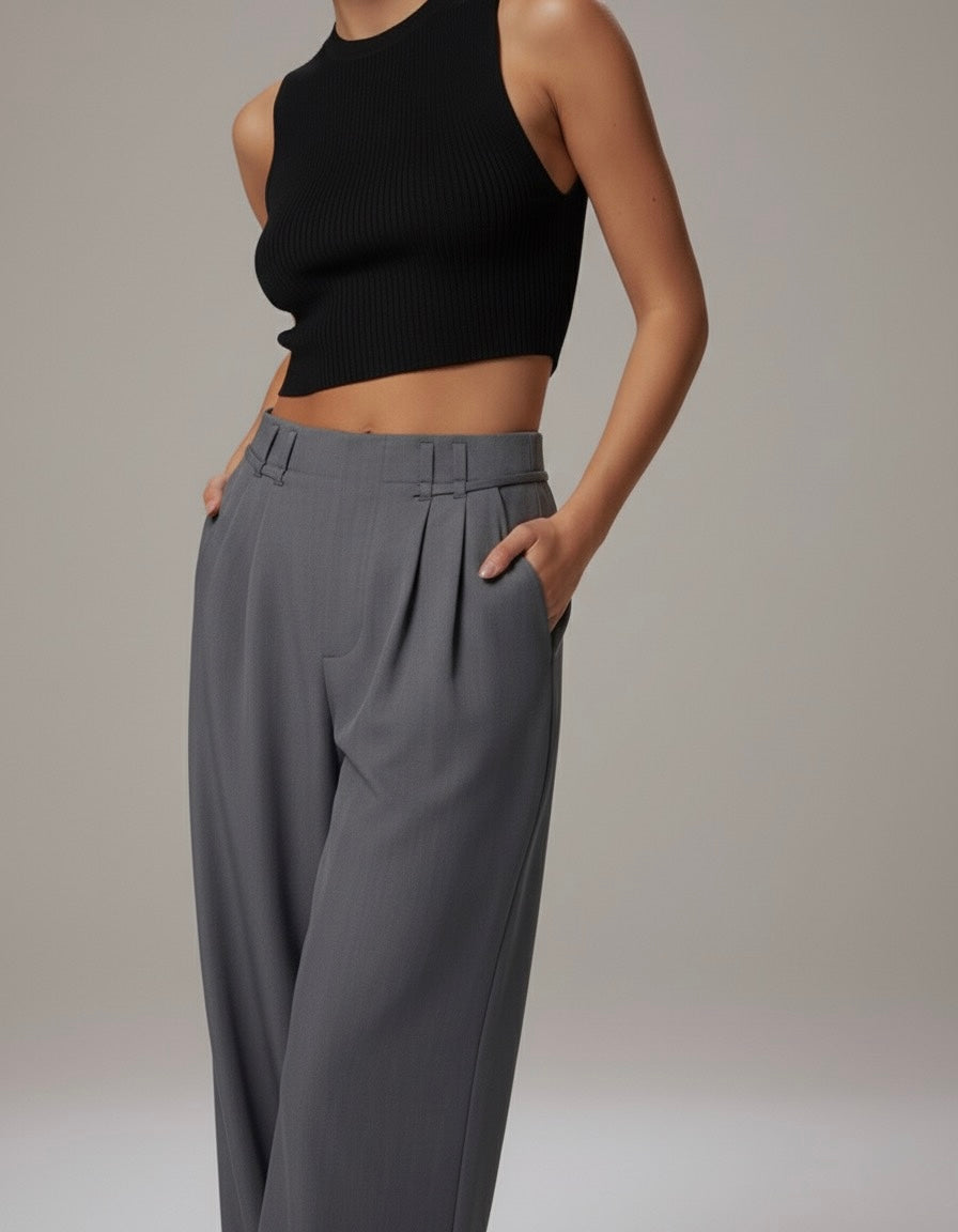 PANTALON TAILLEUR PLISSÉ MODERNE