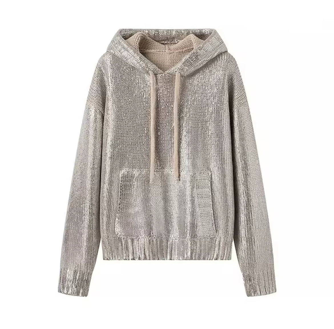 SWEAT À CAPUCHE MÉTALLISÉ