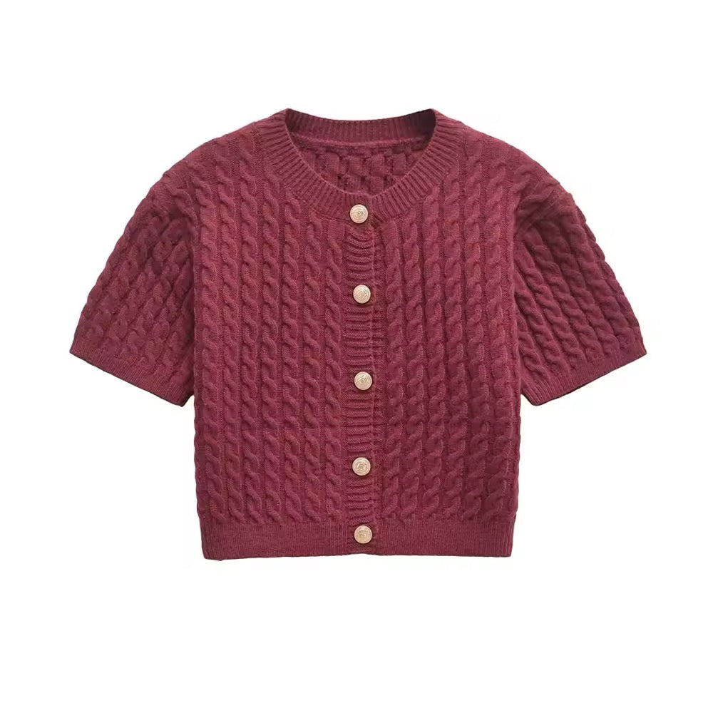CARDIGAN EN MAILLE TORSADÉE