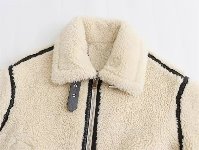 GIACCA EFFETTO LANA CON COLLO A REVERS