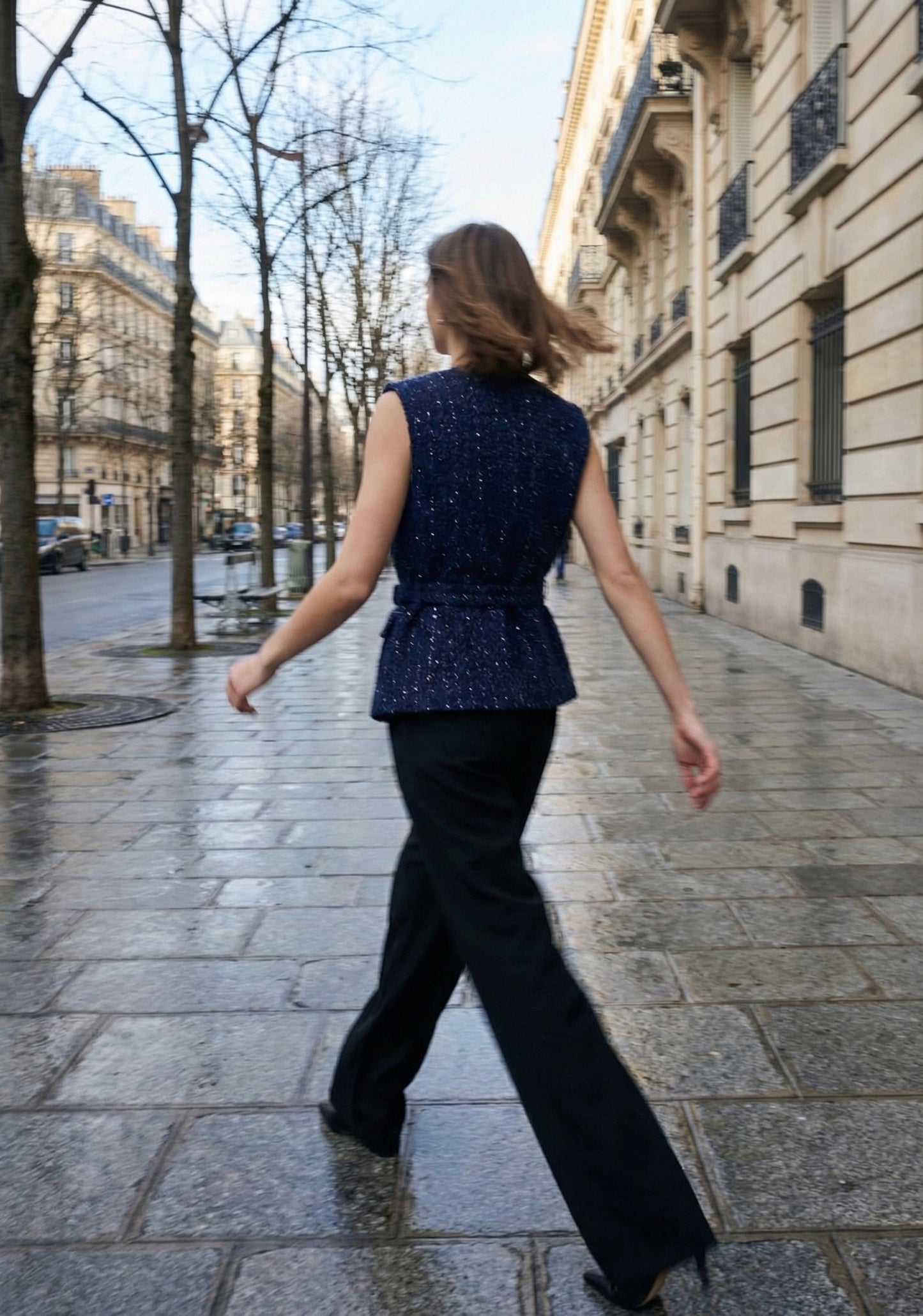 GILET TEXTURED CON CINTURA