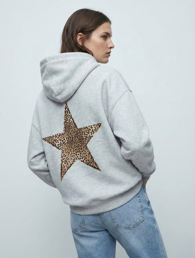 SWEAT À CAPUCHE ÉTOILE TEXTURÉE