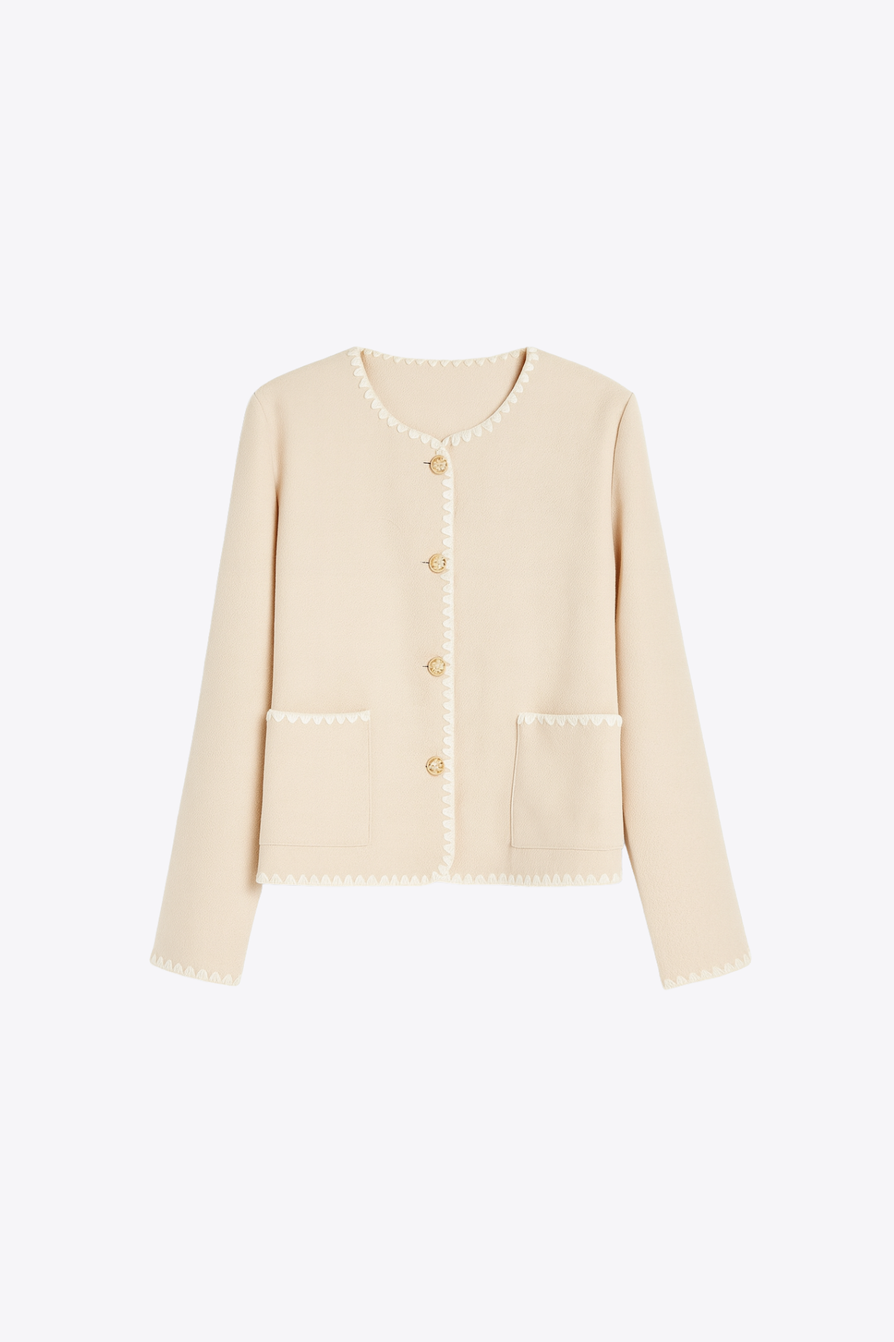 VESTE BOUTONNÉE EFFET LAINE