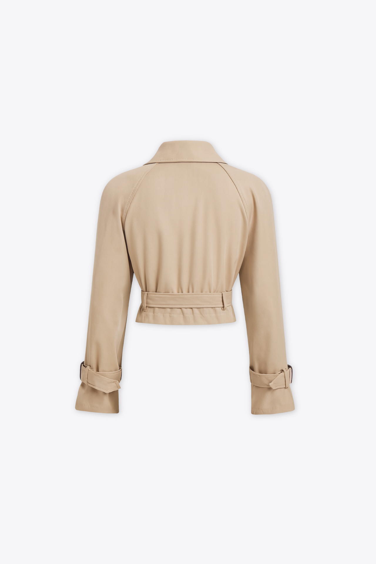 VESTE COURTE À CEINTURE BOUCLÉE