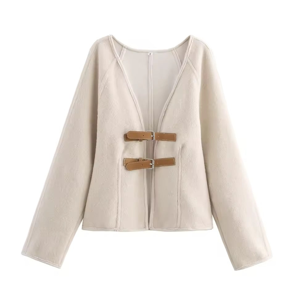 VESTE À COL ROND