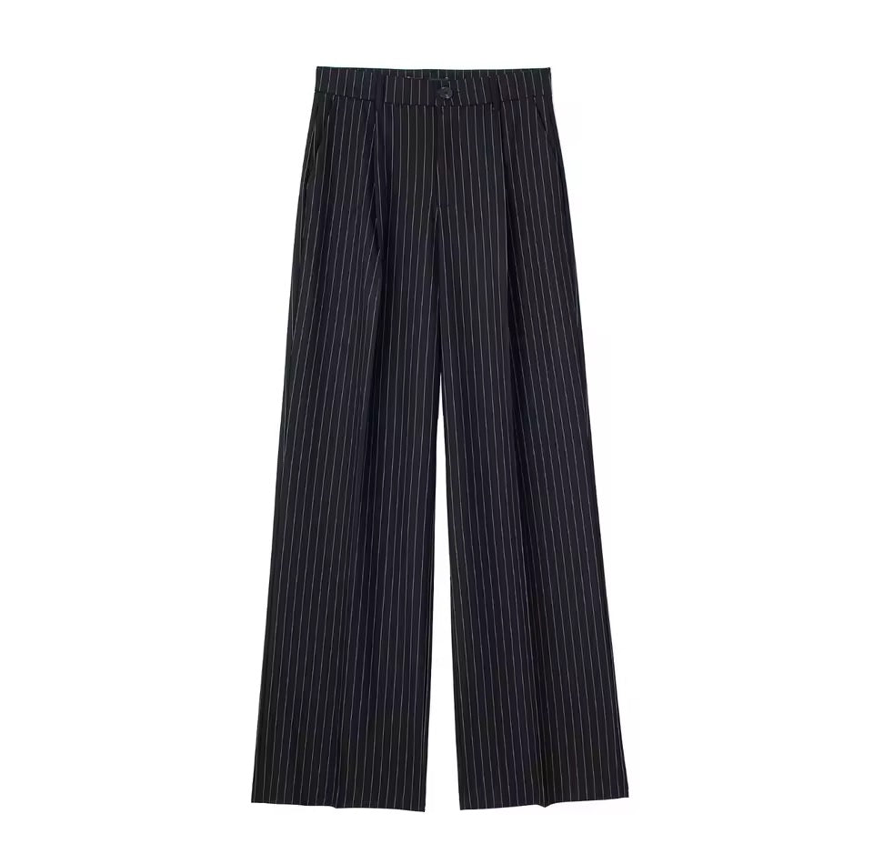 PANTALON TAILLE HAUTE COUPE LARGE