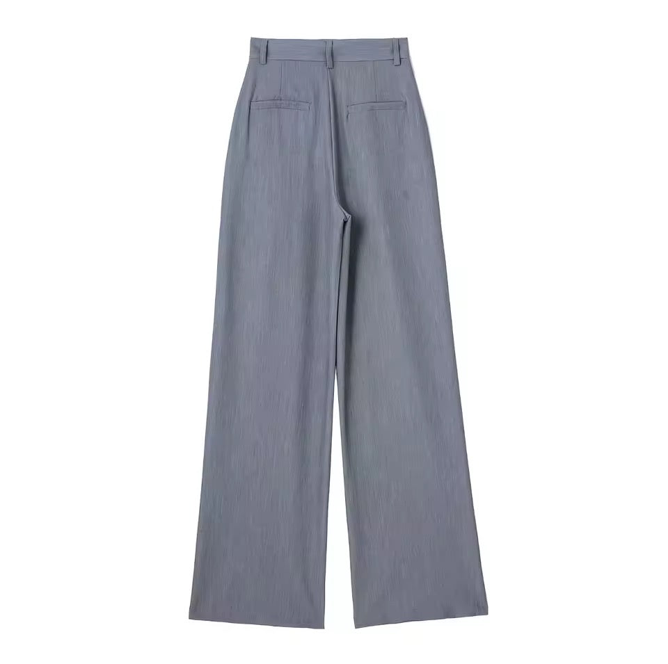 PANTALON TAILLE HAUTE COUPE LARGE