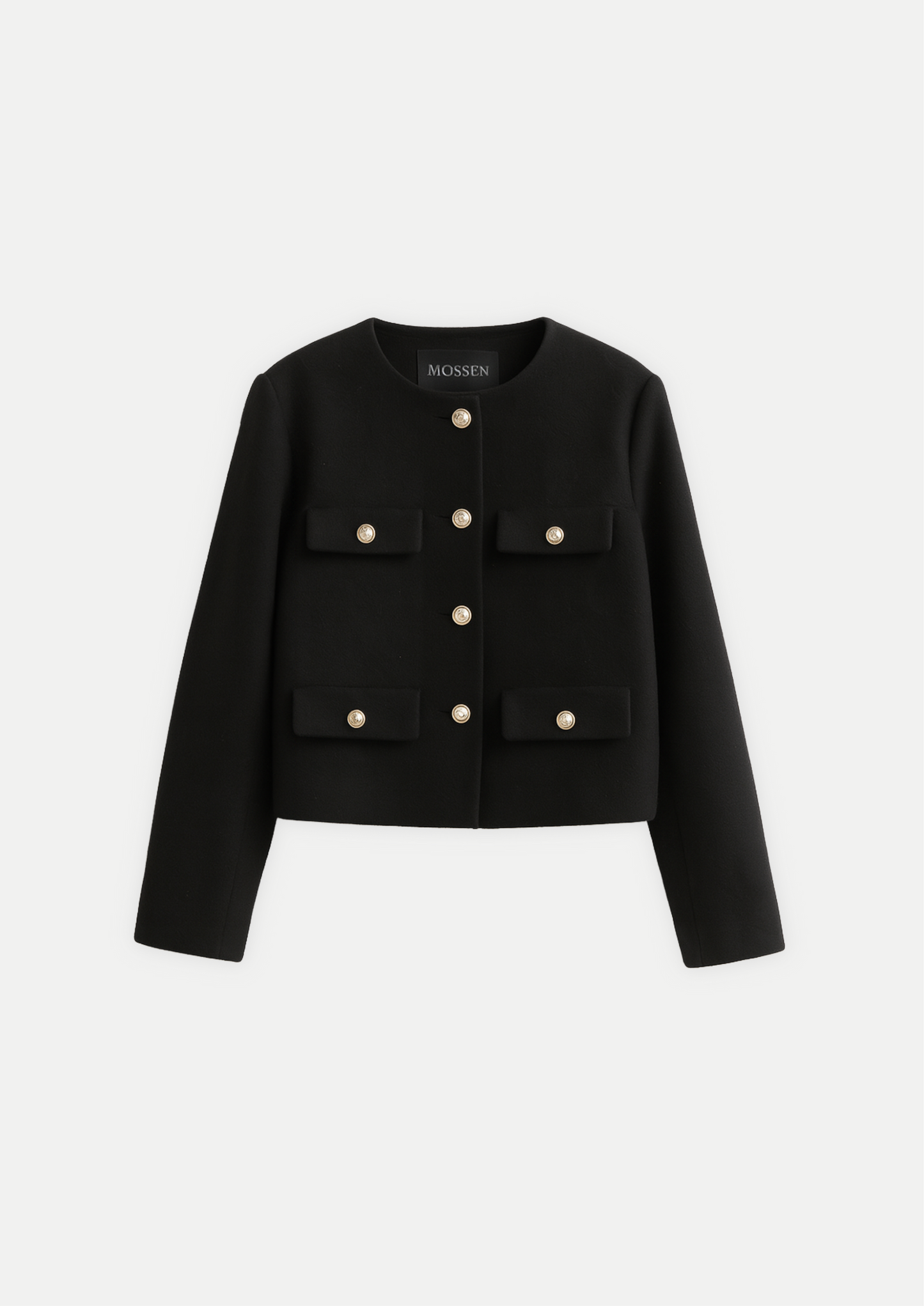 VESTE TAILLEUR ÉPURÉE À BOUTONS DORÉS