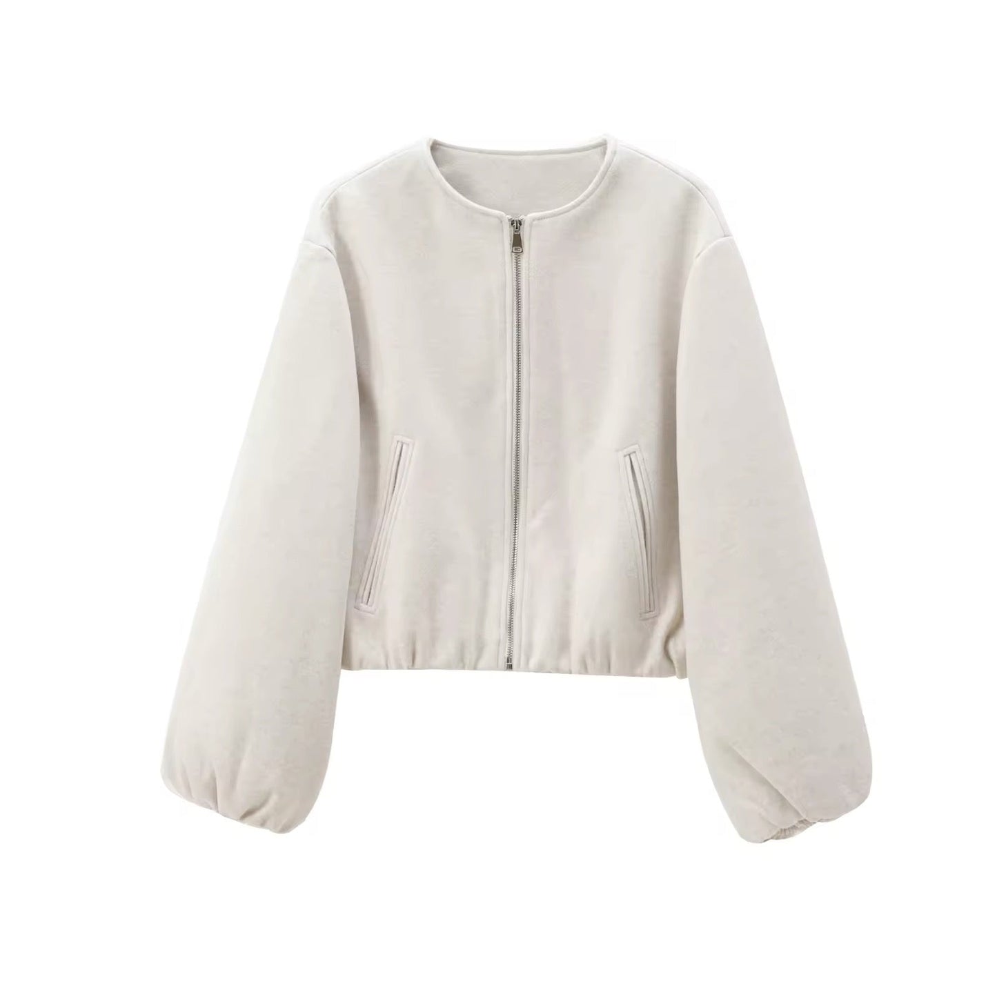 BLOUSON ZIPPÉ AVEC BASE ÉLASTIQUÉE
