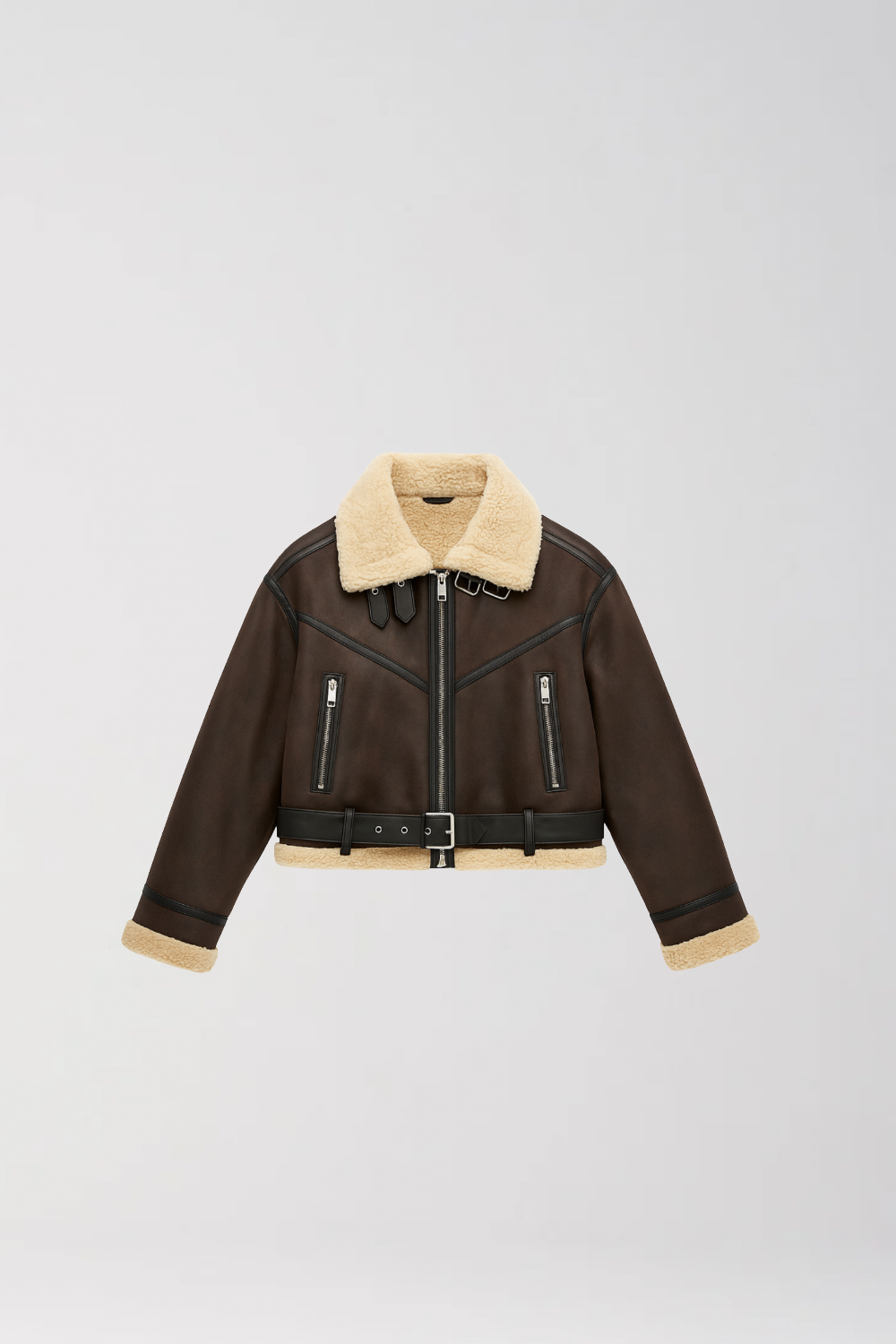 Vintage PU Leather Coat • Women