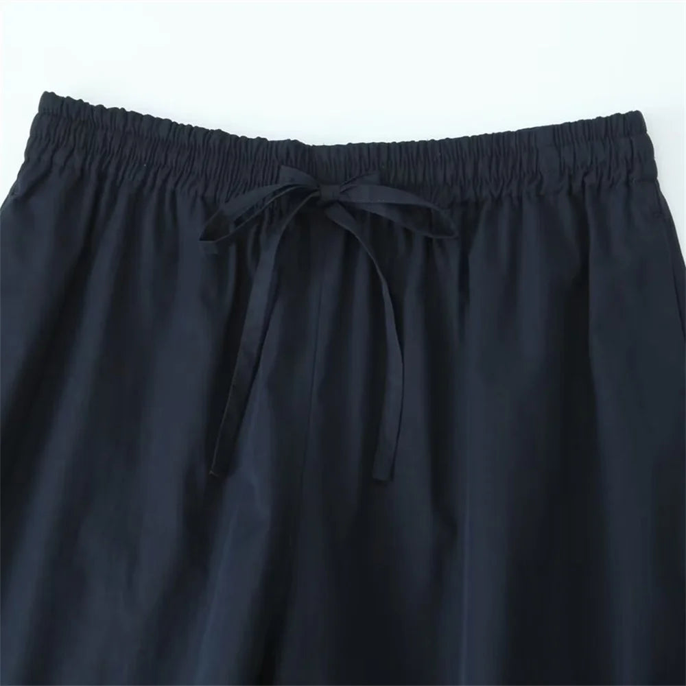 ENSEMBLE CHEMISE NOUÉE ET PANTALON LARGE