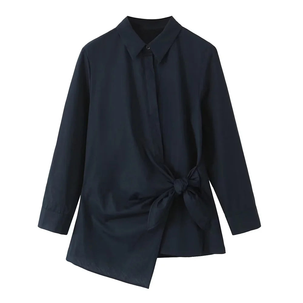 ENSEMBLE CHEMISE NOUÉE ET PANTALON LARGE