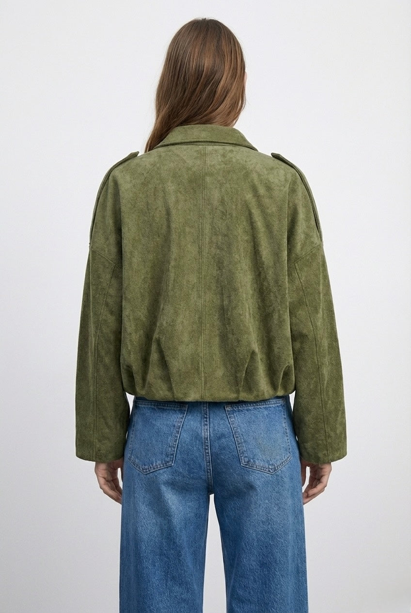 BLOUSON AMPLE EFFET DAIM