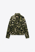 PULL À MOTIFS ABSTRAITS TEXTURÉ