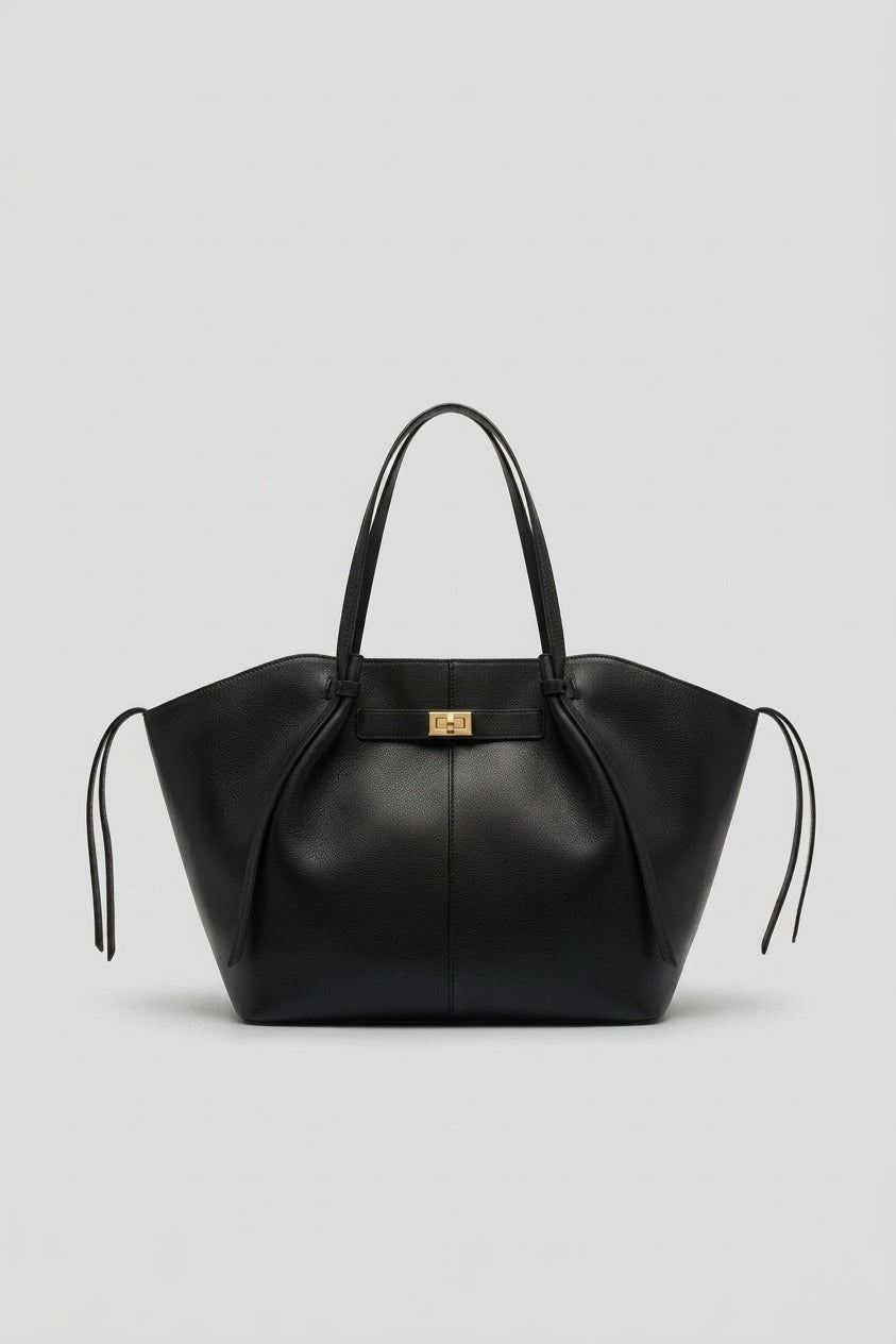 SAC CABAS À FERMOIR MÉTALLIQUE