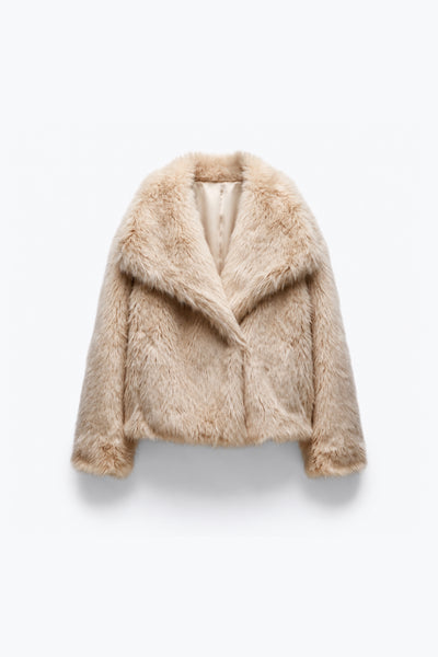 SHORT FAUX FUR JACKET