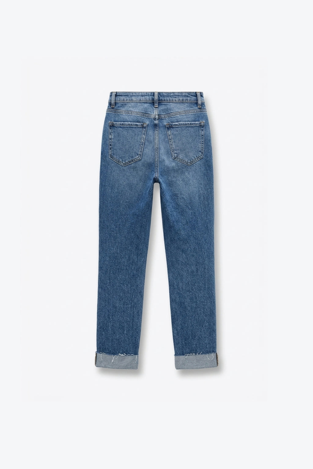 JEANS DROIT À REBORD DROIT