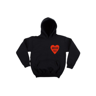SWEAT À CAPUCHE AVEC IMPRIMÉ COEUR