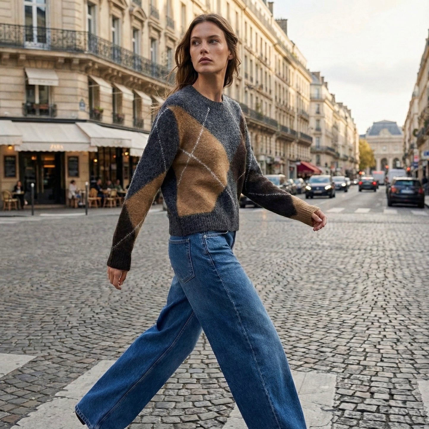 PULL MOTIF ARGYLE DÉSTRUCTURÉ