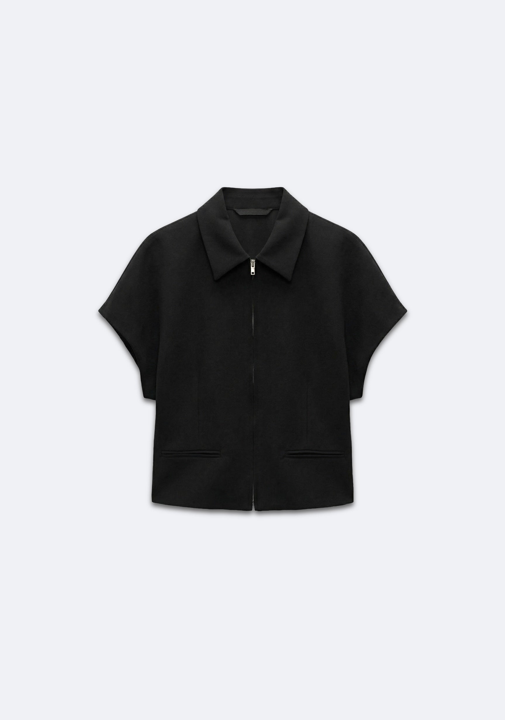 VESTE ZIPPÉE À MANCHES COURTES