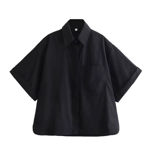 CHEMISE STRUCTURÉE MANCHES COURTES