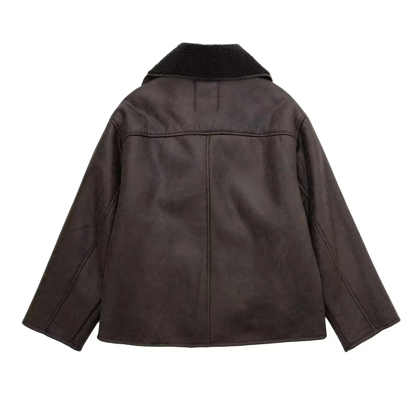 Veste vintage en cuir PU • Femme