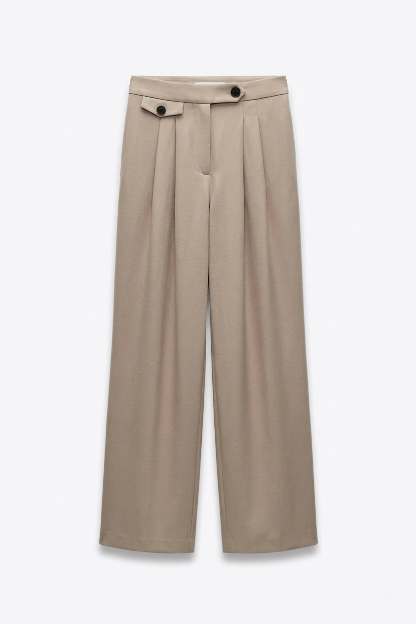 PANTALON DROIT À BOUTONS