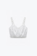 TOP AVEC BRODERIES DENTELLE