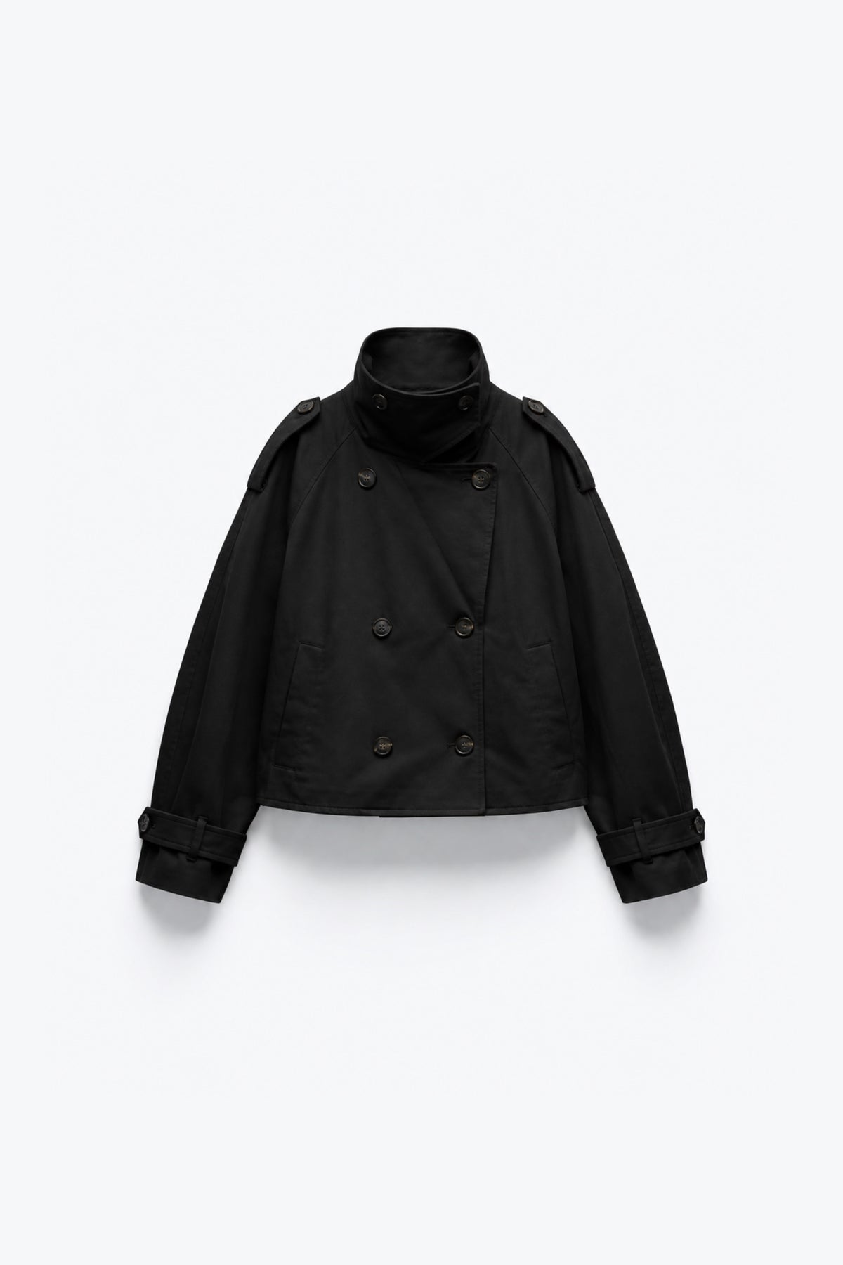 VESTE COURTE CROISÉE STYLE TRENCH