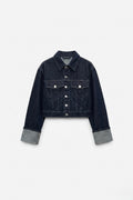 VESTE COURTE EN DENIM STRUCTURÉ