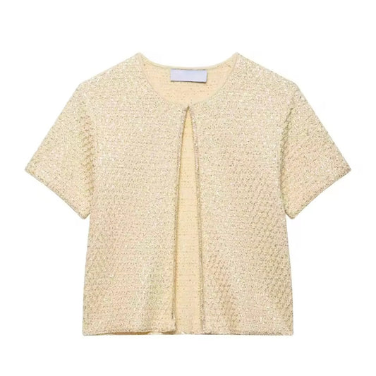 TOP EN MAILLE À SEQUINS