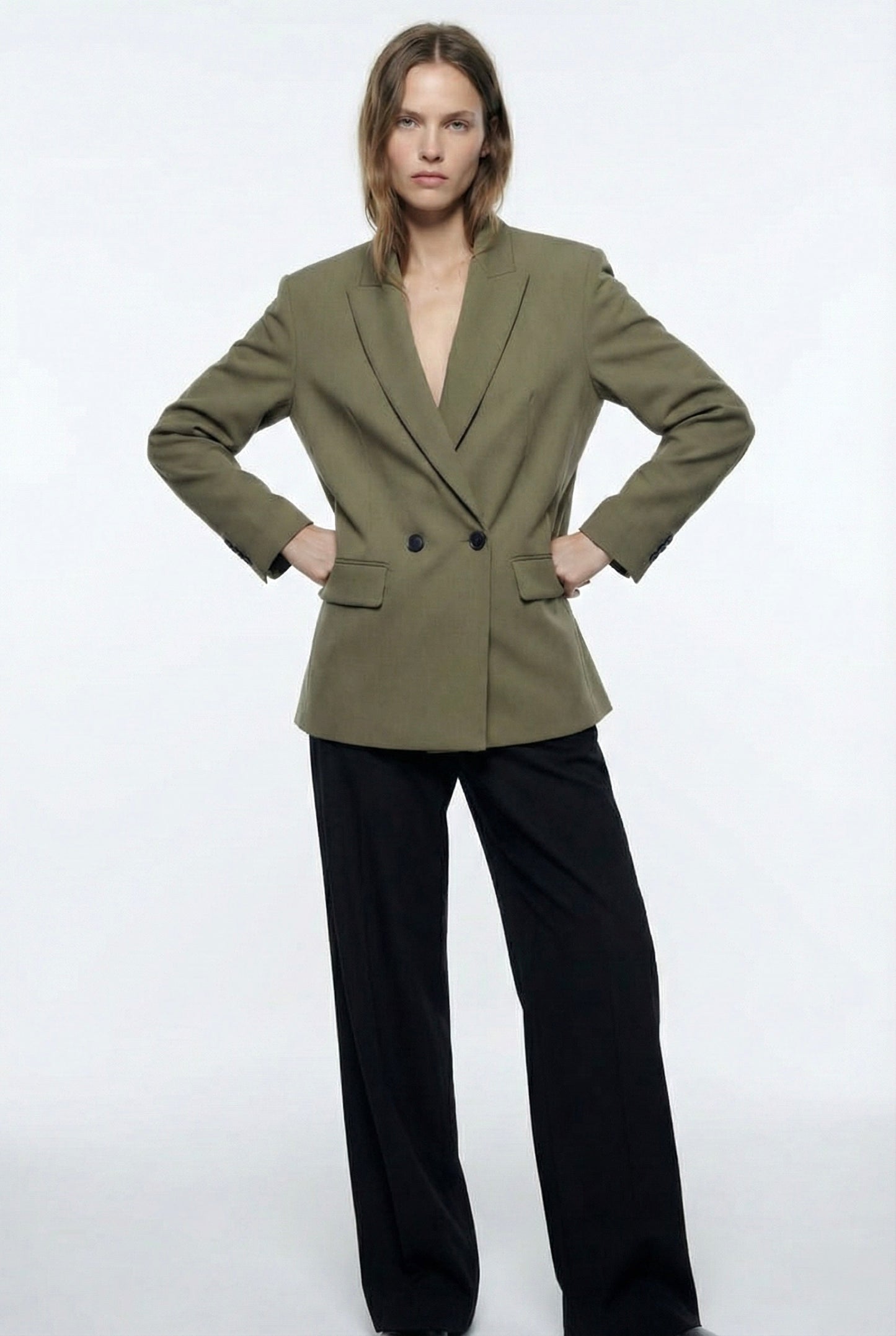 BLAZER LARGE À DOUBLE BOUTONS