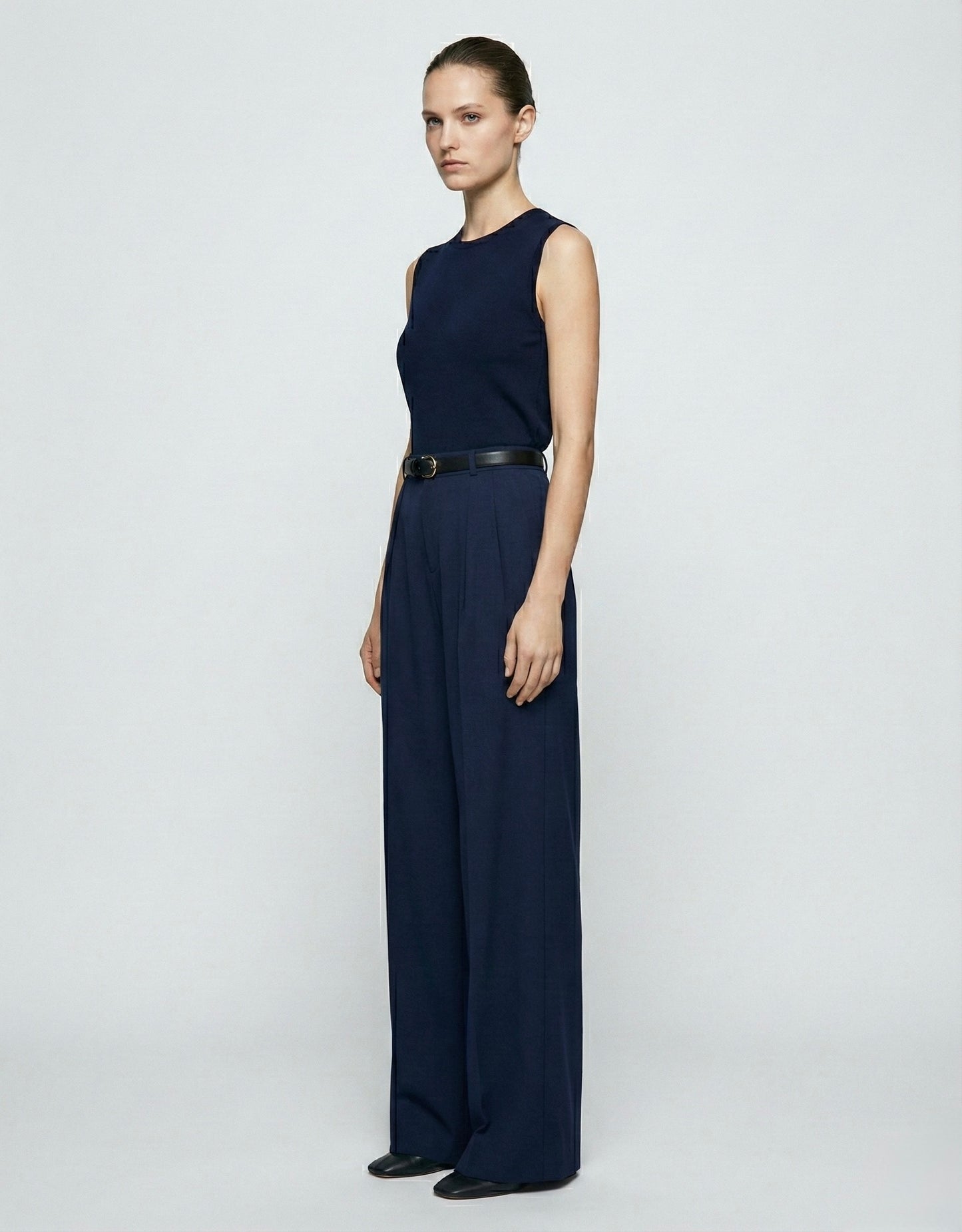 PANTALON TAILLE HAUTE À PINCES