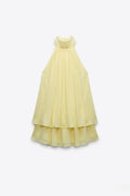 ROBE COURTE À VOLANTS SUPERPOSÉS