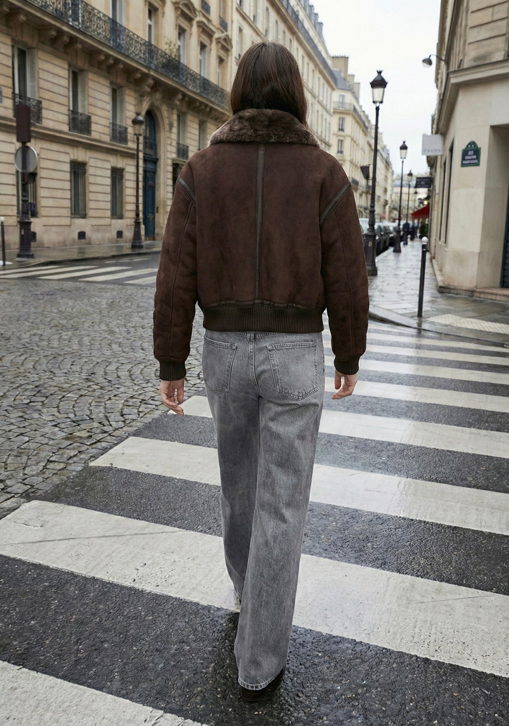 BLOUSON BOMBER DOUBLÉ FOURRURE
