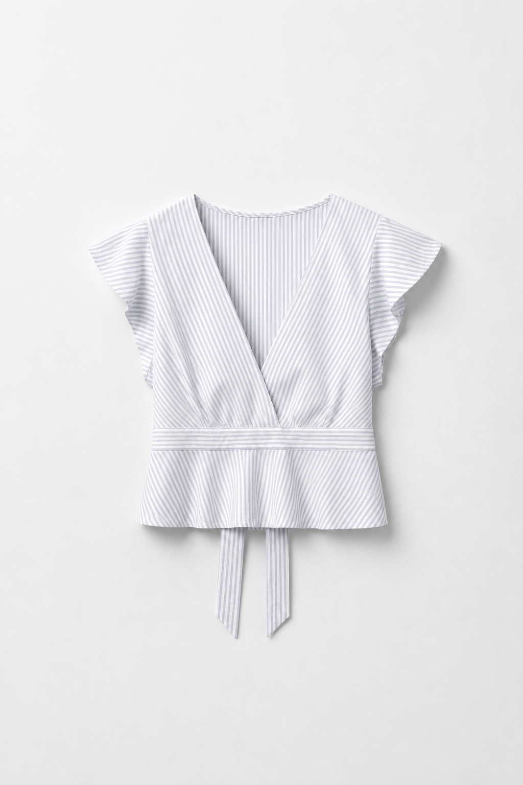 BLOUSE CACHE-CŒUR À VOLANTS