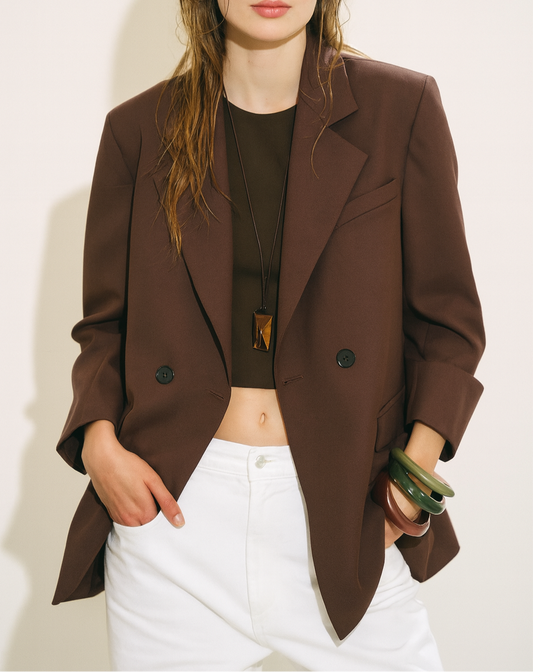 BLAZER CROISÉ DOUBLE BOUTONNAGE