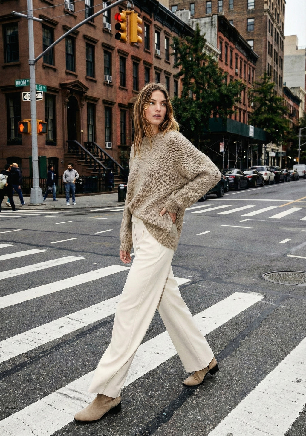 PANTALON TAILLE HAUTE COUPE LARGE